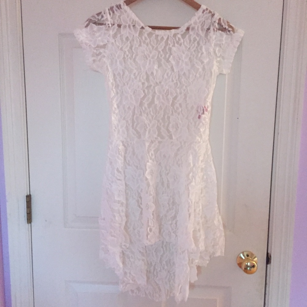 Natalie Dance Wear White Lace Dress